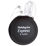 Round Eva Case with Microphone Earphones