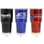 30 Oz. vacuum insulated mug, stainless interior/exterior