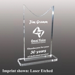 Stock Shaped Acrylic Award - Laser Etched