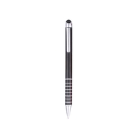 Colorful and stylish metal pen with stylus, clip and grip grooves... from ASI...