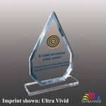 Stock Acrylic Flame Award - Ultra Vivid Color
