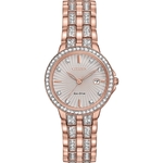 Citizen Women's Eco-Drive Crystal Accent Rose Gold-Tone