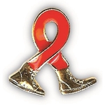 Awareness Lapel Pin With Walking Shoes