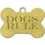 Dog Bone Brass Pet / ID Tag