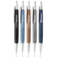Click-action plastic ballpoint pen with a matte smooth barrel.... from ASI...