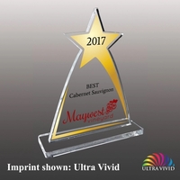 3/8" thick acrylic award with star shape at the top.... from ASI 72521 Morris...