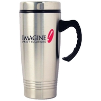 16 Oz. Stainless steel travel mug with plastic interior... from ASI 36988...