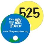 Round/Ball w/ Hole Auction Hand Fan Full Color