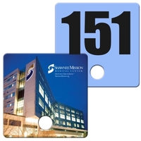 Square w/ Hole Auction Hand Fan Full Color