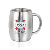14 oz. stainless steel double wall mug with steel handle... from ASI 39552...