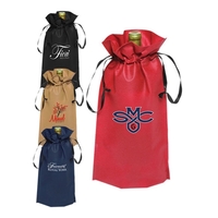 Non-woven vineyard ribbon drawstring bag with strong seams and space for......