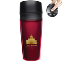 13.5 oz. travel tumbler with double wall construction, one handed,...