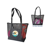 20" x 16" x 5.5" polyester mesh tote bag with handles... from ASI 37980 Bagworld