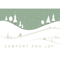 Classic Snow Hills 5" x 7" Holiday Greeting Card