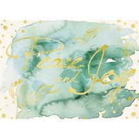 Premium Watercolor Peace & Joy Holiday Greeting Card