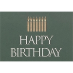 3.5x5 Birthday Gold Candles Note Cards