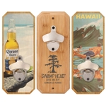 Emerson Bamboo Plaque Wall Mounted Bottle Opener