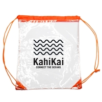 14" x 17" plastic drawstring bag with colored straps... from ASI 39552 BEL Promo