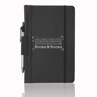 6" x 8.5" PU material notebook with 70 blank pages, elastic... from ASI 39552...