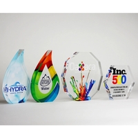 Acrylic plastic award, maximum imprint size of 10 square inches... from ASI...