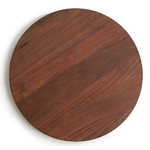 22" Walnut Lazy Susan with Clear Finish