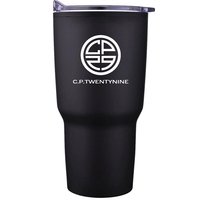 30 oz. Mesa stainless-steel tumbler with push-on clear acrylic sip-through...