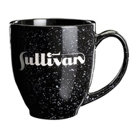 Large ceramic mug with speckled finish and oversized handles.... from ASI...