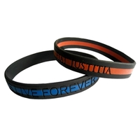 Silicone Wristband w/ Racing Stripe