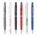 Metal Twist Pen with Color Rubber Stylus