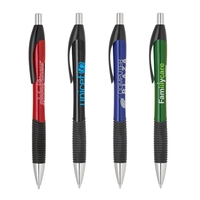 Rubber Grip Click Action Plastic Pen