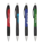 Rubber Grip Click Action Plastic Pen