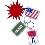 Rectangle Crystal Clear Acrylic 2 Sided Keytag