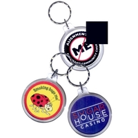Round Crystal Clear Acrylic 2 Sided Keytag