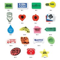 Stock Shaped Erasers.... from ASI 53408 Express-A-Button / Samco