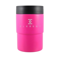Hot pink beverage holder made of stainless steel with vacuum insulation......
