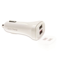 1 1/2" x 1 1/16" x 3" white car charger with... from ASI 63776 KTI Networks...