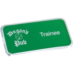 Engraved Snap Badge 1 1/2" H x 3" W