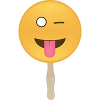 Emoji hand fan with different 10 faces/expressions available. Customizable......