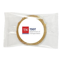 3" Promotional gourmet white chocolate macadamia nut cookie with a two......