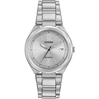 Featuring a quartz crystal, this watch has a stainless steel band... from ASI...