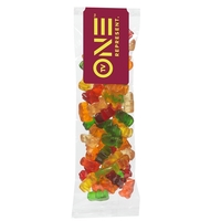 Snack pack filled with 7 oz. of gummy bears; includes 4-color... from ASI...