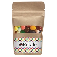 Resealable Kraft Window Pouch With Jelly Belly Jelly Beans