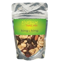 Resealable clear pouch filled with 1.3 oz. of energy trail mix;... from ASI...