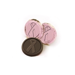Pink Ribbon Awareness Chocolate Coin