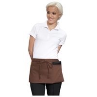 Brown 3-Pocket Waist Apron - Poly Cotton twill, 7.5oz with divided... from...