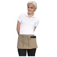 Khaki 3-Pocket Waist Apron - Poly Cotton twill, 7.5oz with divided... from...