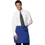 28"W x 19" L - Half Waist Bistro Apron - Royal