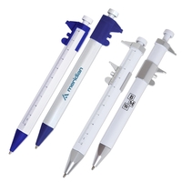 6" white plastic pen with caliper shape.... from ASI 98360 WOWLine / WOWLine®