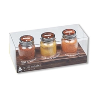 Three piece grill spice rub set with spice flavors of Chicken... from ASI...