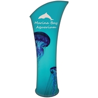 Tower Stand Pointed Curve Kit with stretch polyester banner and aluminum......